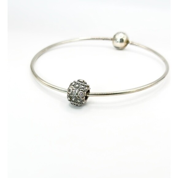 Pandora Easter Bunny Decorative Egg Bead Pink CZ Retired Athentic Charm - Picture 2 of 4